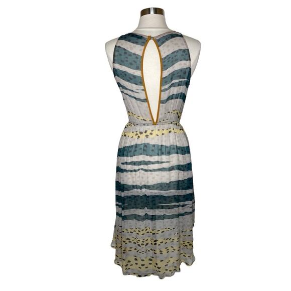 Sam and Lavi Los Angeles Hopi Print Sheer Sleeveless High Low Dress Womens Small - Picture 2 of 11